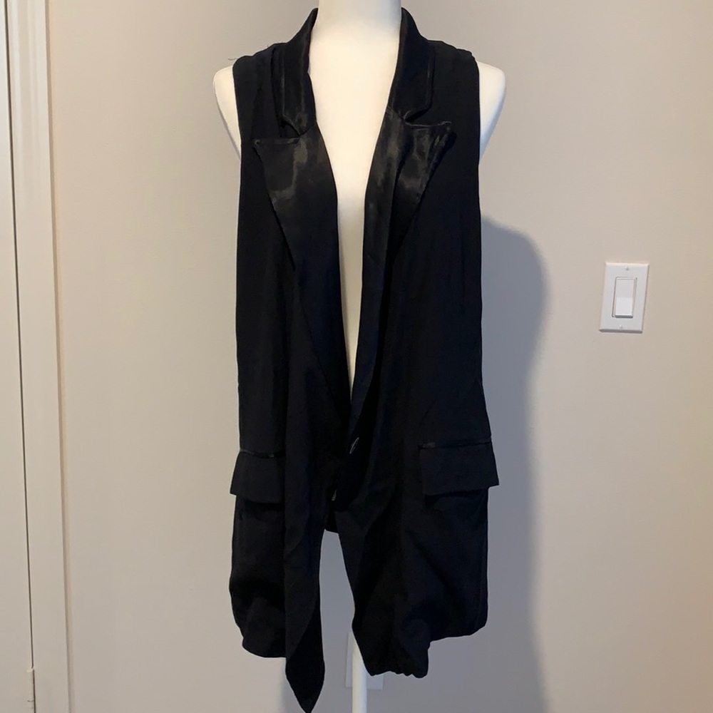Free People Long black vest